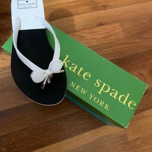 Kate Spade White Flip Flops